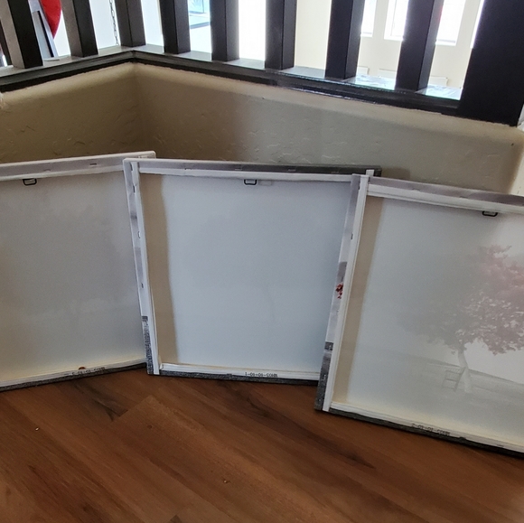 New Canvas Wall Art-Panoramic black, red and white mangrove- 16" x 16" 3 Pieces - Picture 2 of 2